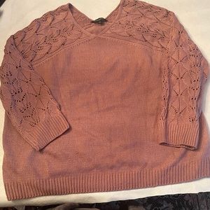 Davi snd Dani Sz 2x light knit mauve sweater